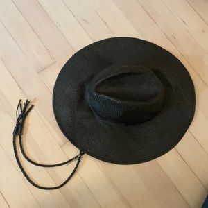 Madewell Black straw hat